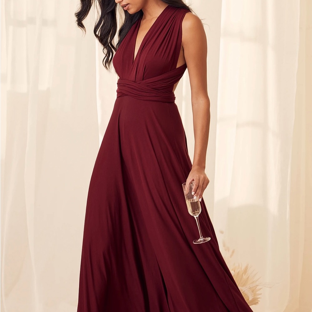 Lulu's Burgundy Maxi Dress
